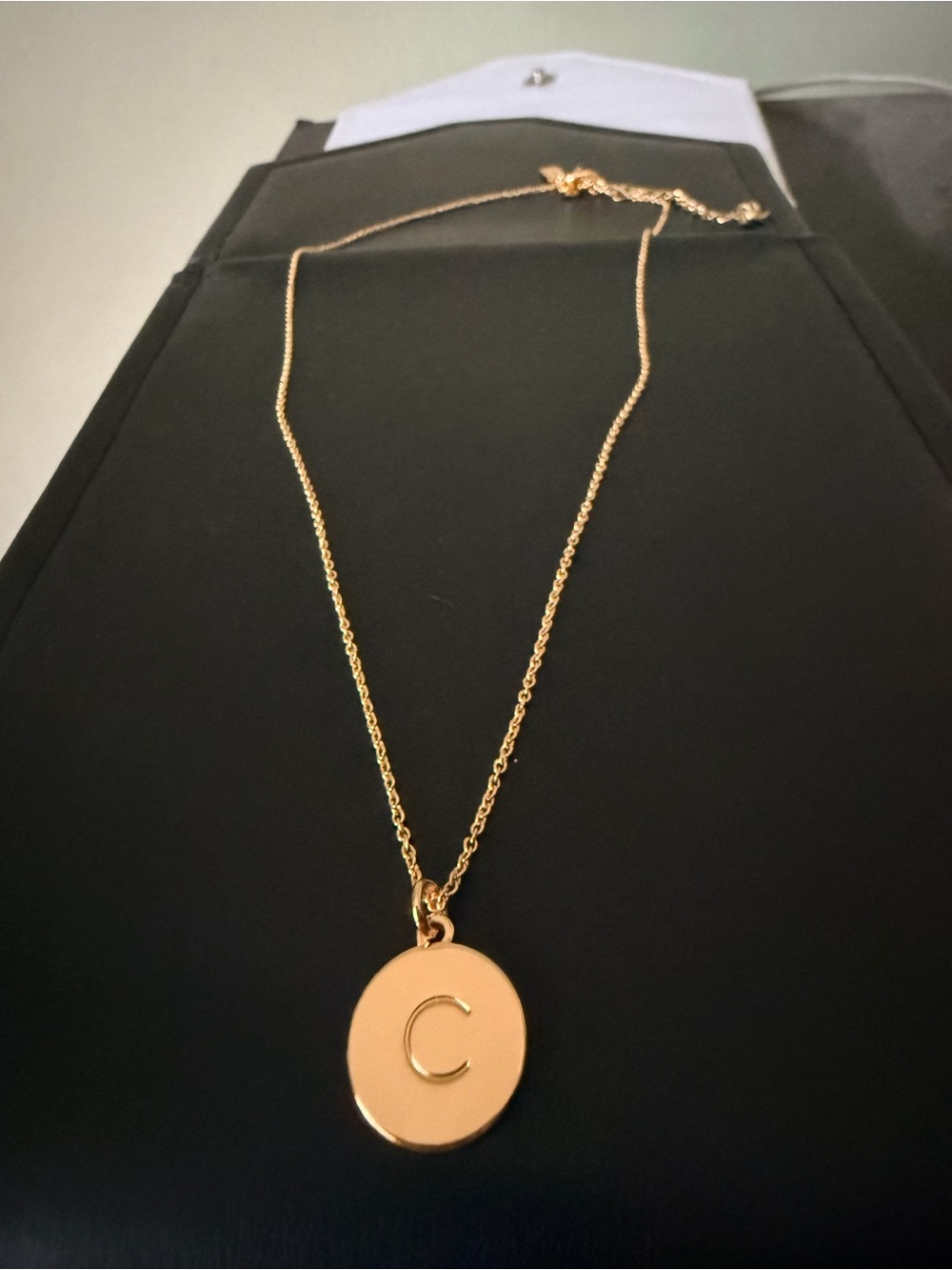 kate spade Gold Initial C Disc Necklace